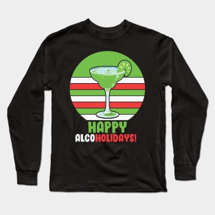 Happy Alcoholidays Funny Christmas Long Sleeve T-Shirt